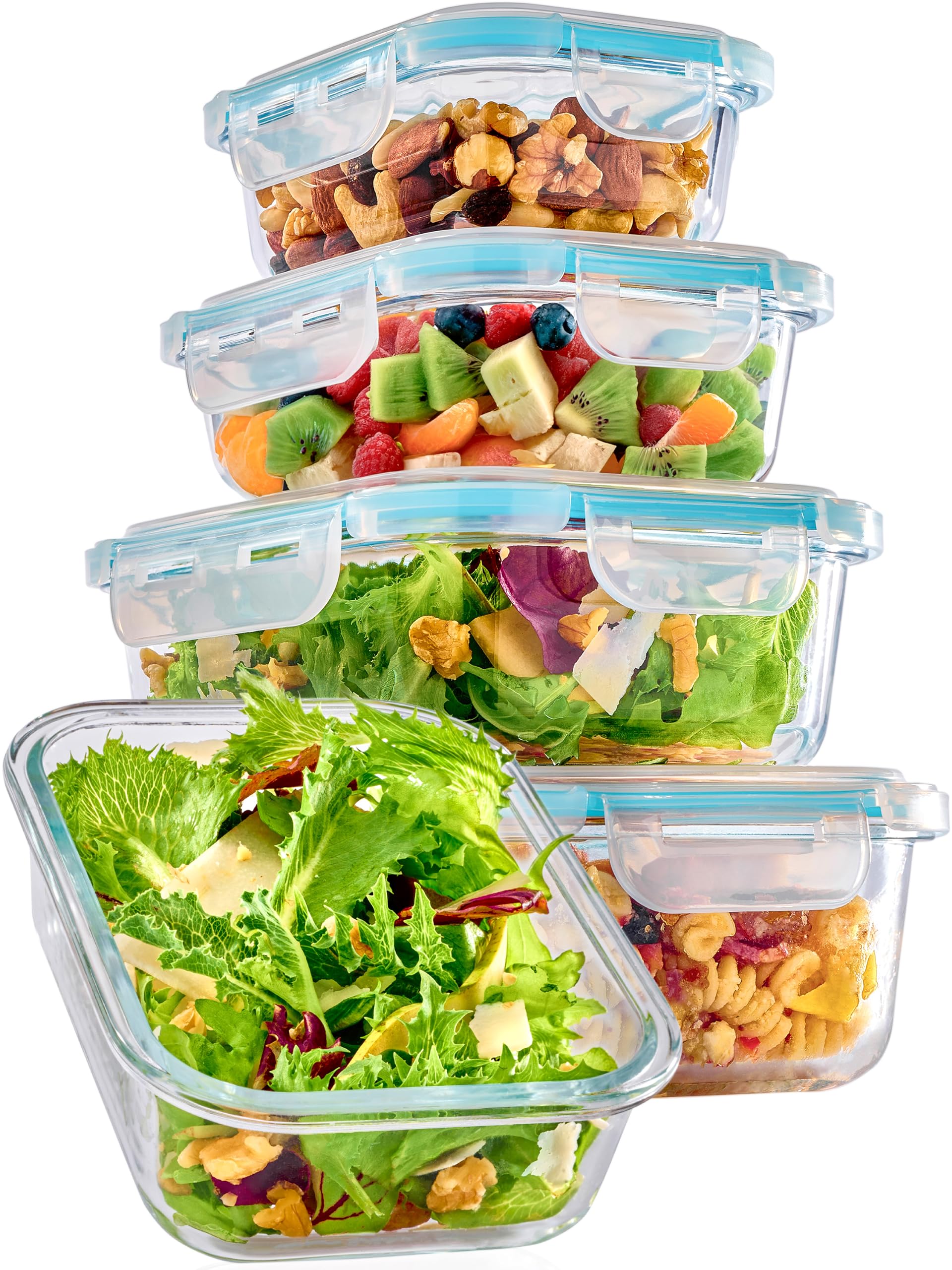 24 Contenitori Ermetici Per Alimenti Con Coperchio – 5L, Impilabili, Per Microonde E Congelatore - 2