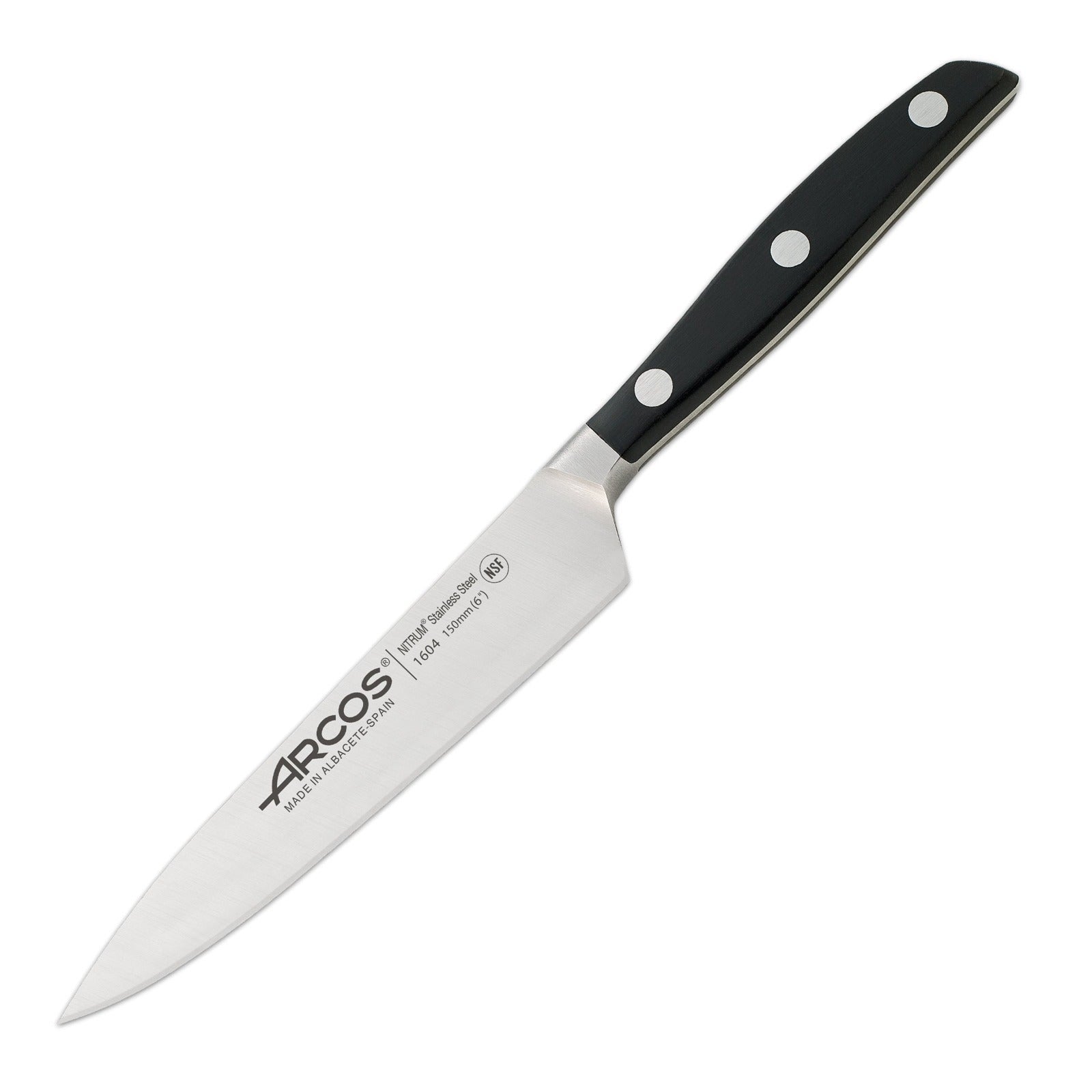 Arcos Hermanos Arcos Manhattan, Cuchillo Cocinero 15 Cm Acero Inoxidable Forjado Nitrum Acero Inoxidable, Leroy Merlin