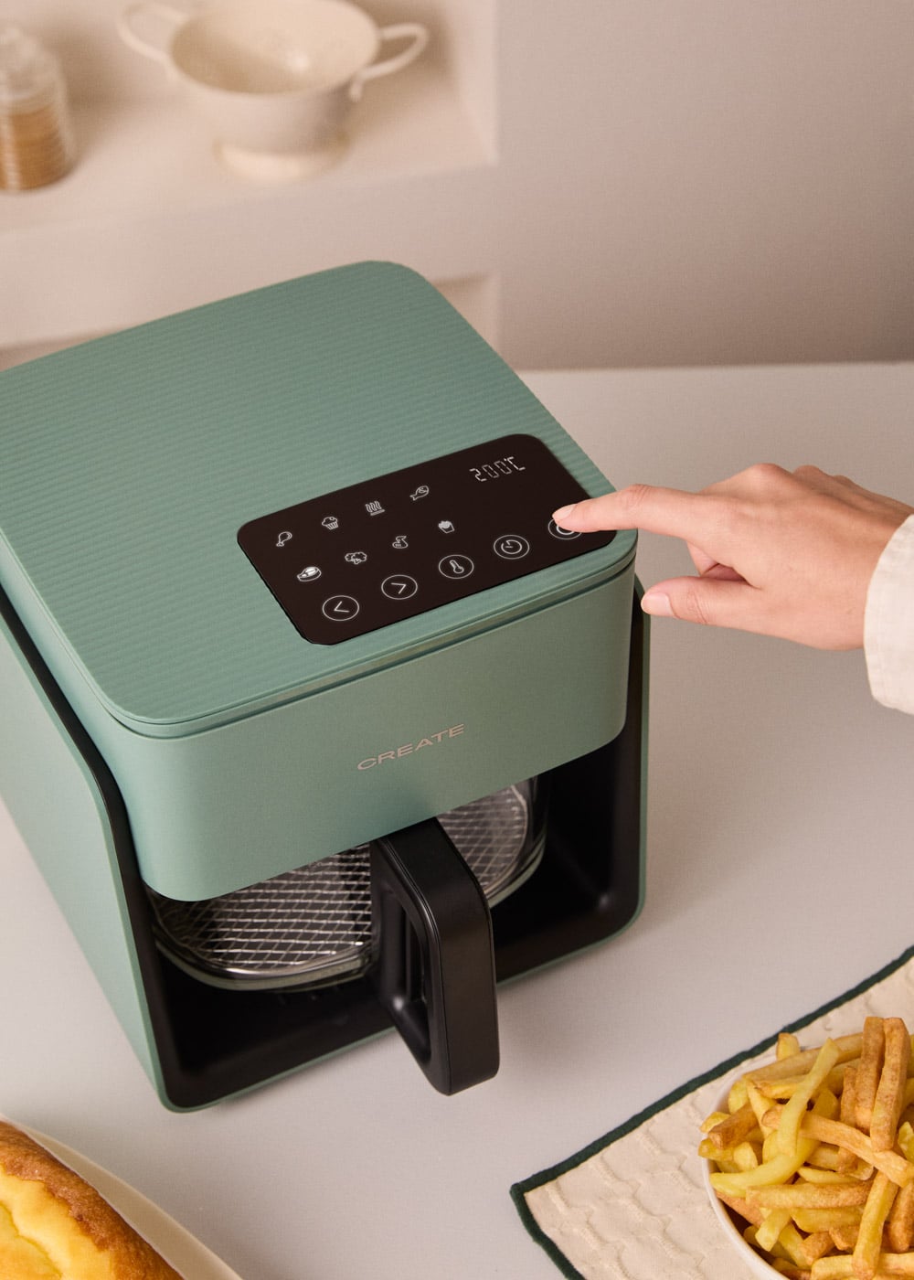 AIR FRYER STUDIO CRYSTAL – Szklana frytkownica powietrzna 4,2 l, 1300 W - 6