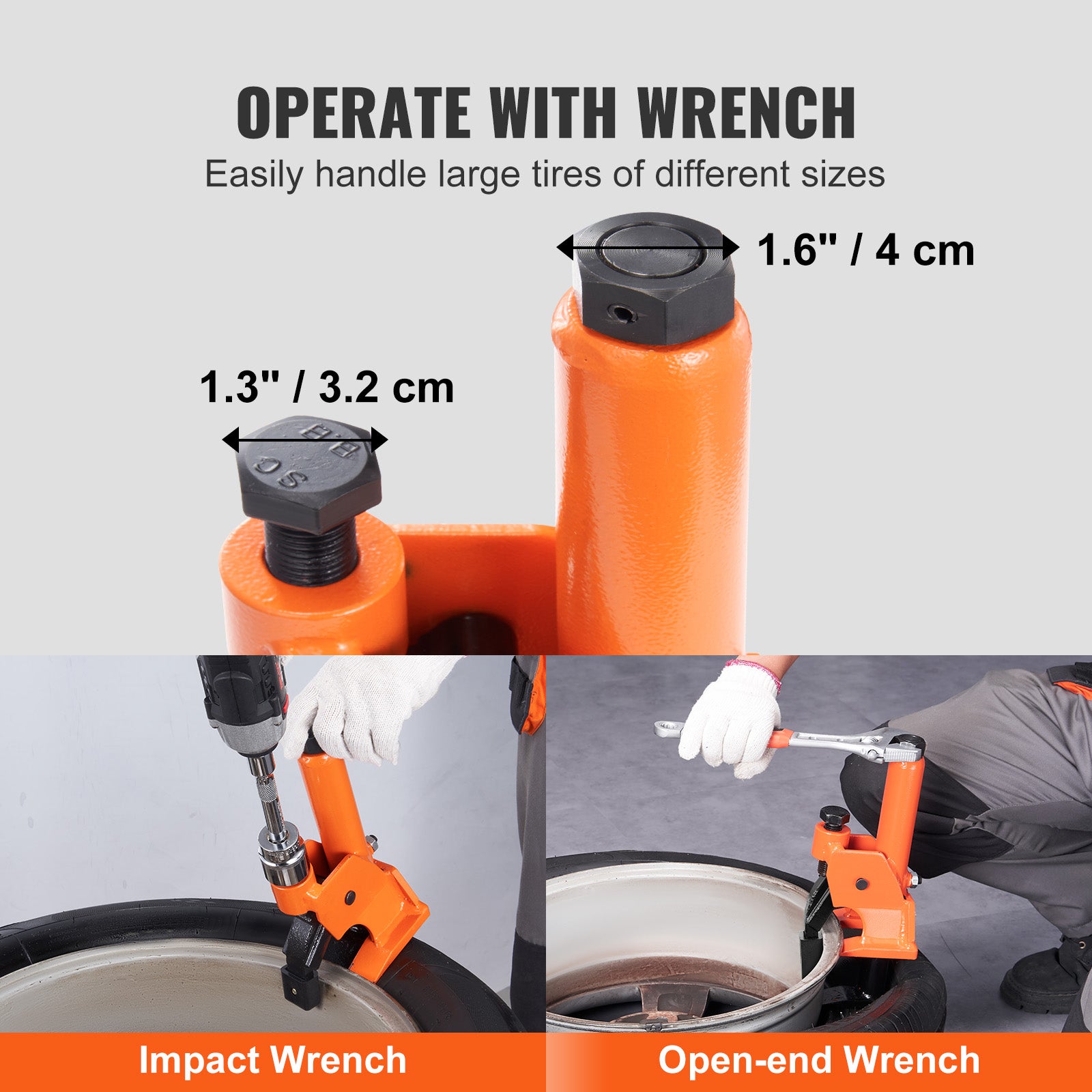 Detalonneur de Pneu VEVOR 96,5-106,7 mm Decolle Pneu Manuel en Acier Outil Demonte Pneu Portable Leger pour Decoller Facilement Rapidement Pneu de la - 6