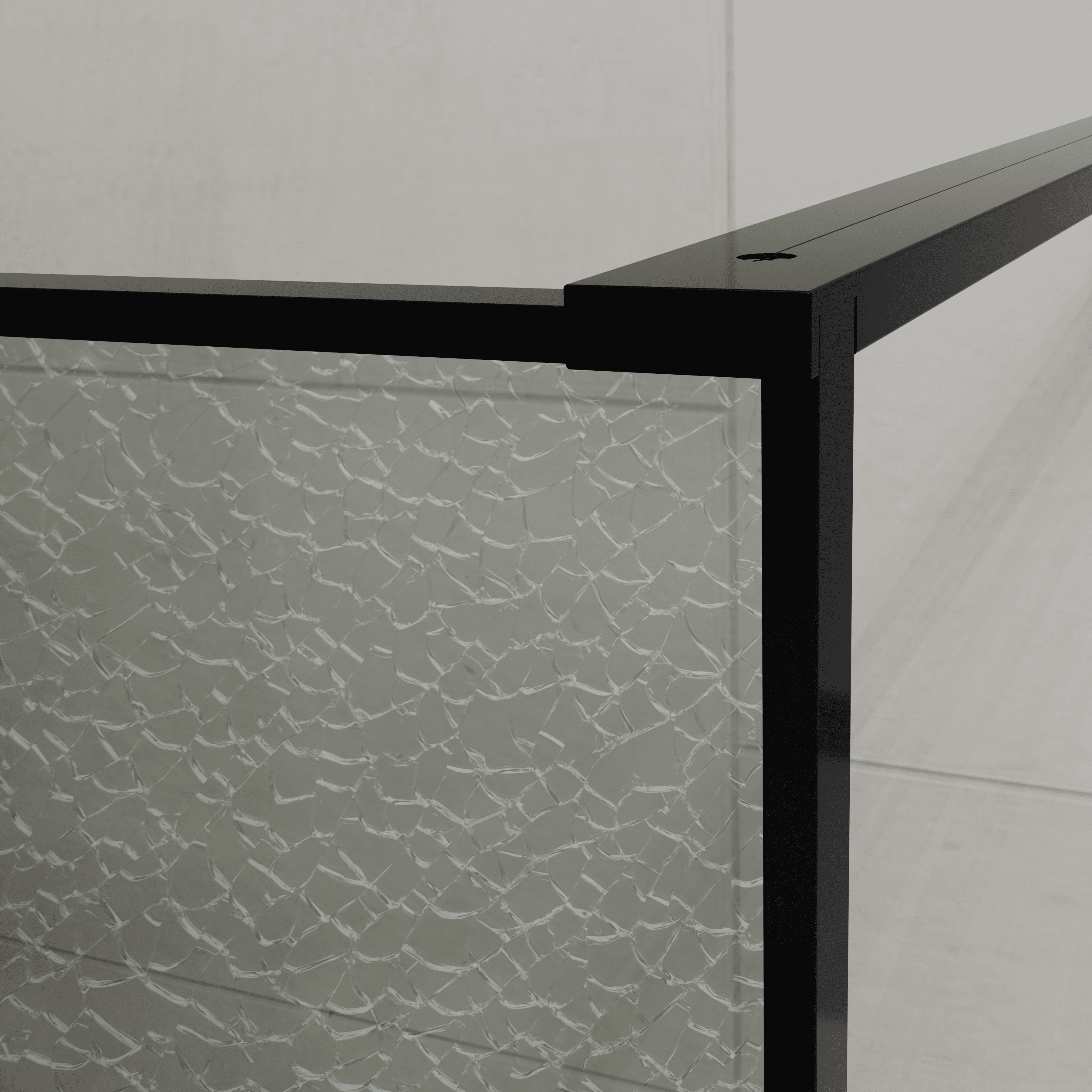 Mampara de Ducha Fija 110x200 cm Negro Cristal Templado 12 mm Efecto Roto con Antical – Mampara Exclusiva - 5