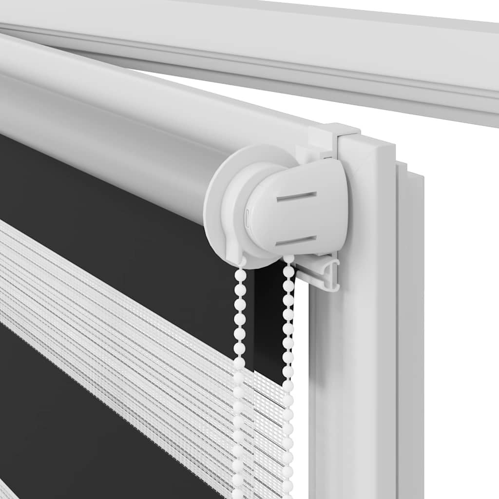 Maison Exclusive - Tenda Oscurante a Rullo a Zebra 50 x 100 cm Nera - 9