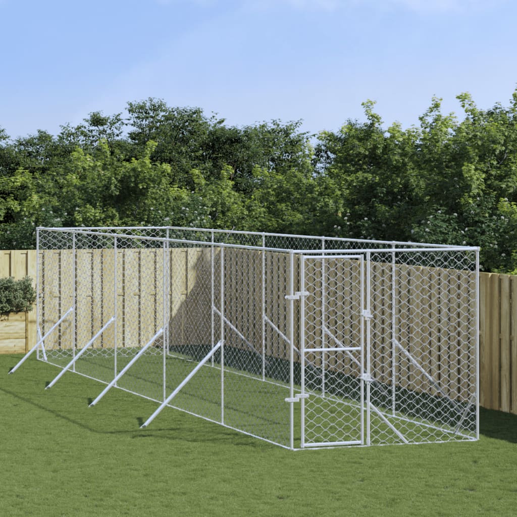 Kojec zewnętrzny dla psa, 2x10x2 m, stal galwanizowana vidaXL