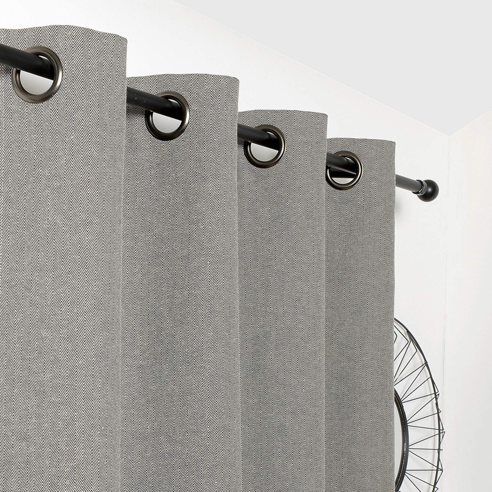 NEUF rideau en coton coton coton noir grange poterie Emery