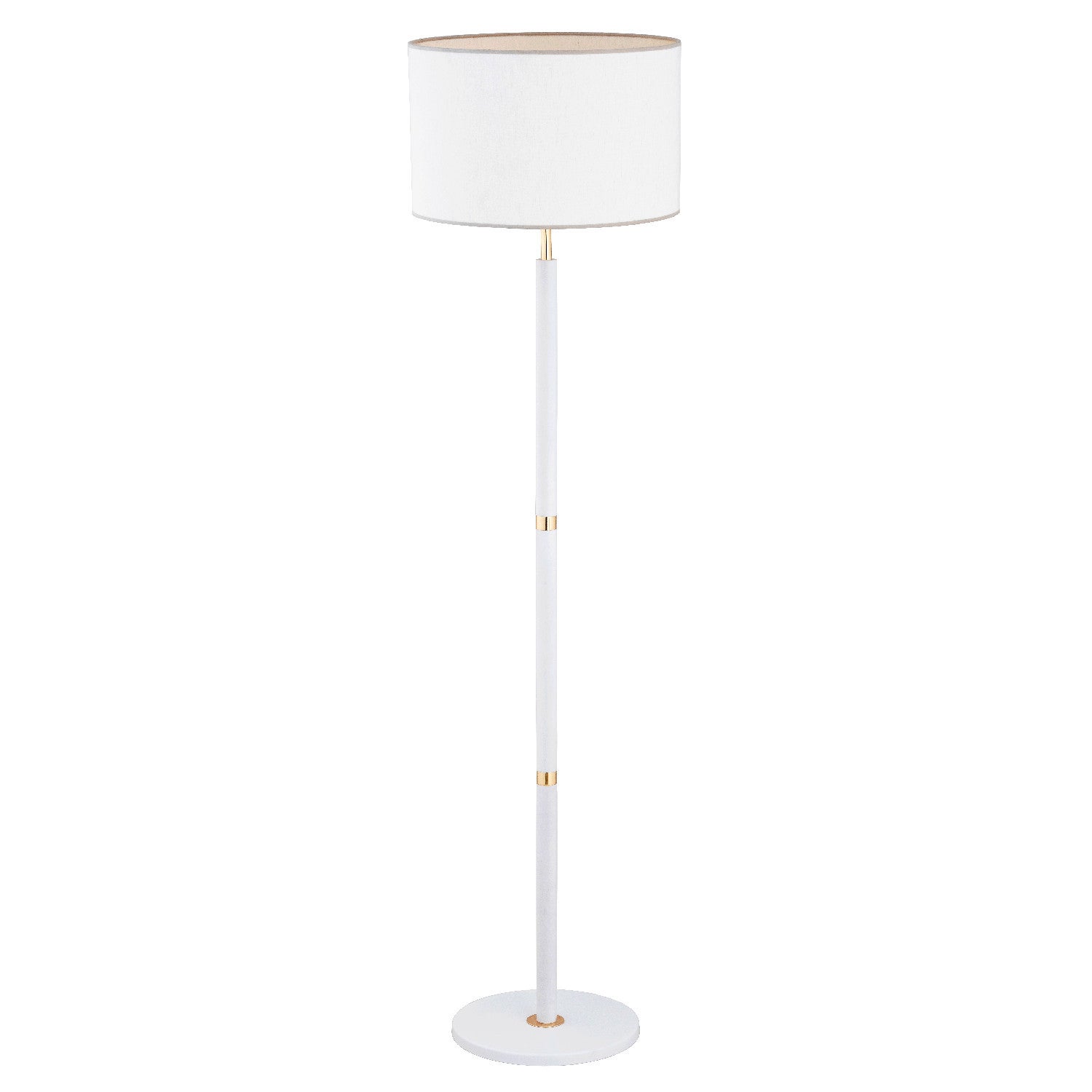 Lampa podłogowa stojąca Soprano biało-złota 1xE27x15W wym: 155 x 40 x 40 cm metal Alfa
