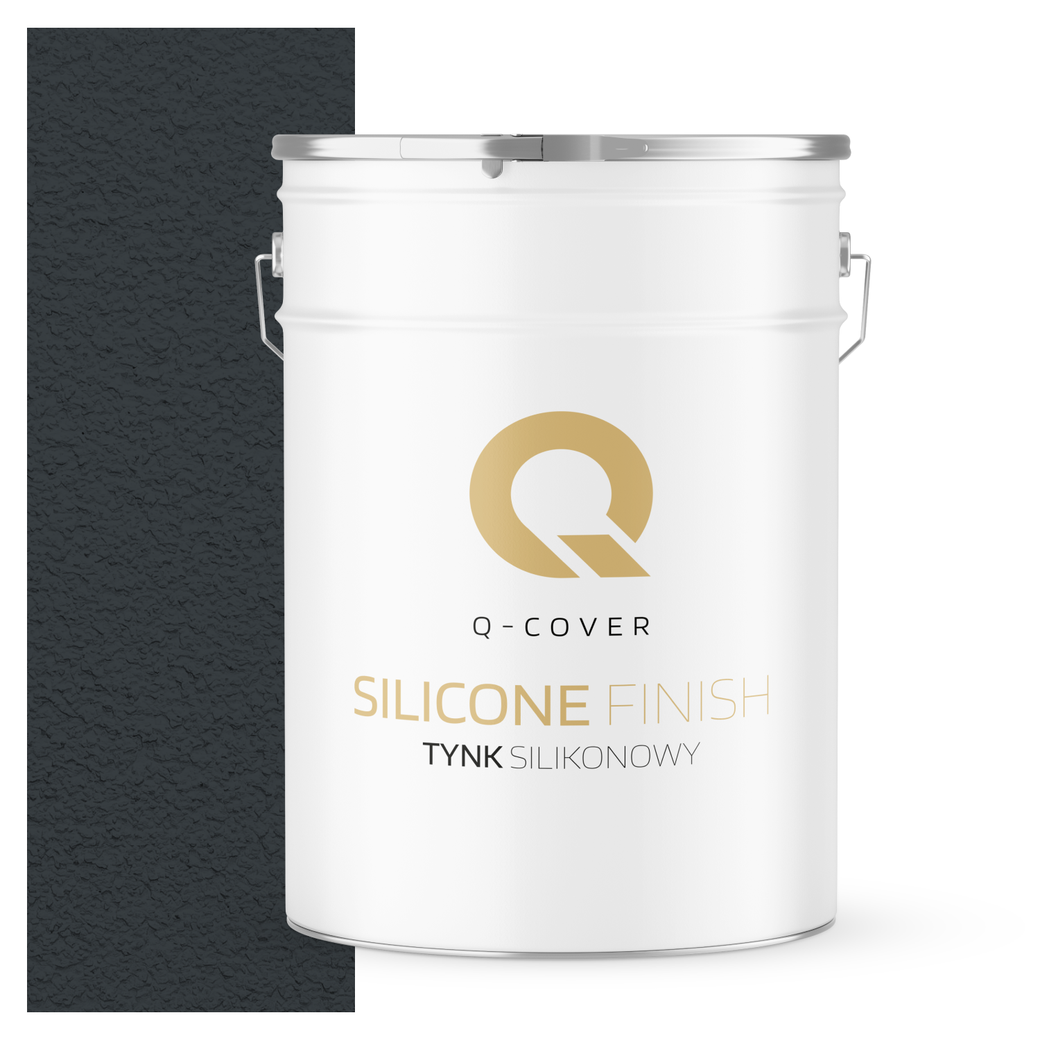 Tynk Silikonowy Elewacyjny Baranek 1.5mm Q-Cover Antracyt RAL7016 25KG