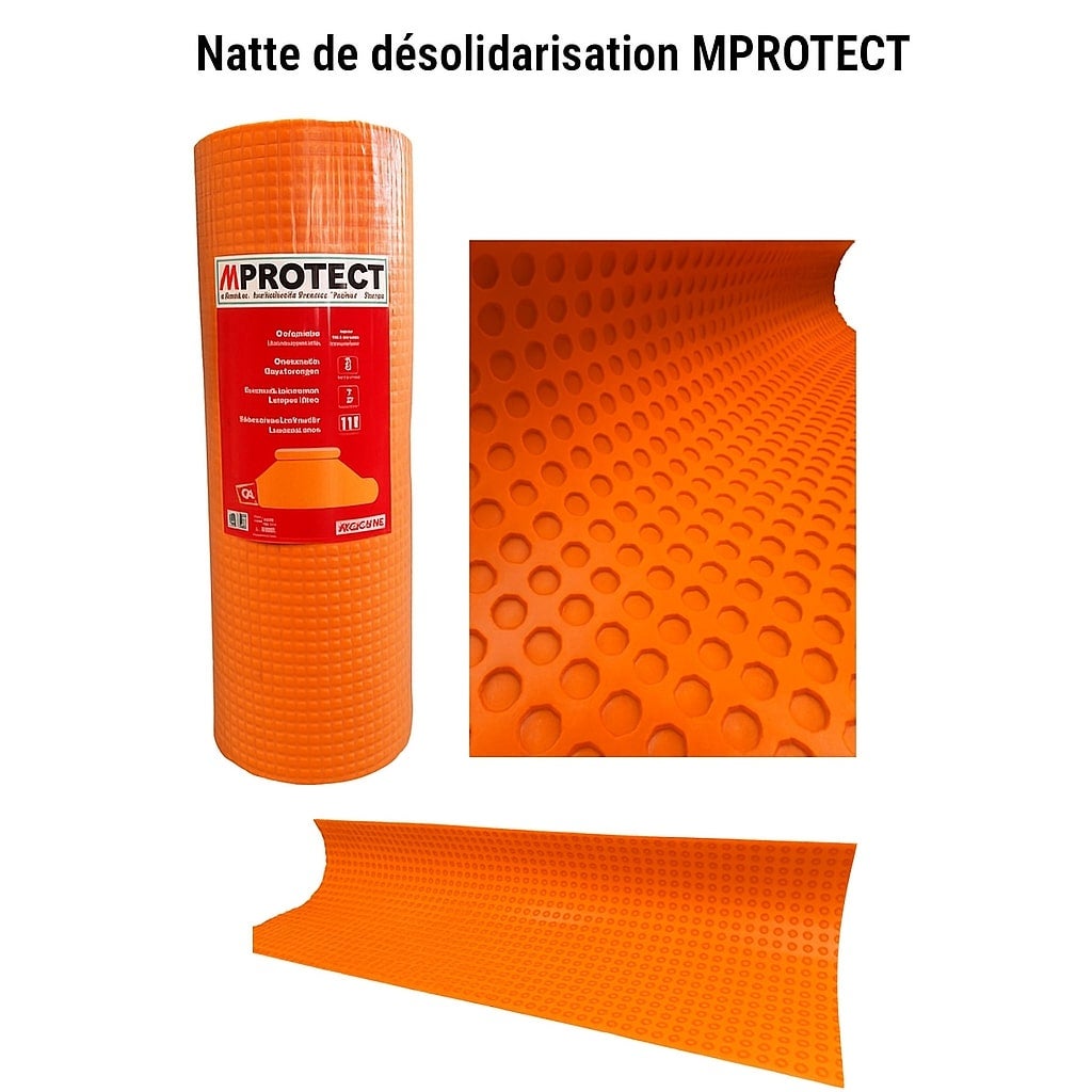 Natte de désolidarisation et d'étanchéité MPROTECT Jaune ou orange vendue au m² MAJERUS - 6