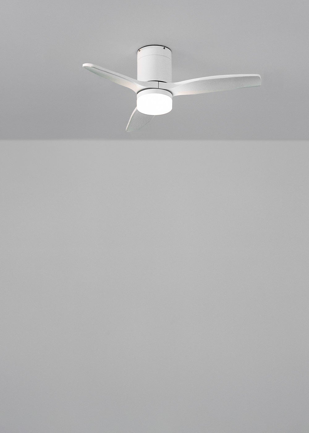 WIND CALM S - Ventilador de techo 40W silencioso con aspas de ABS técnico Ø112 - Con luz - sin WIFI - 3