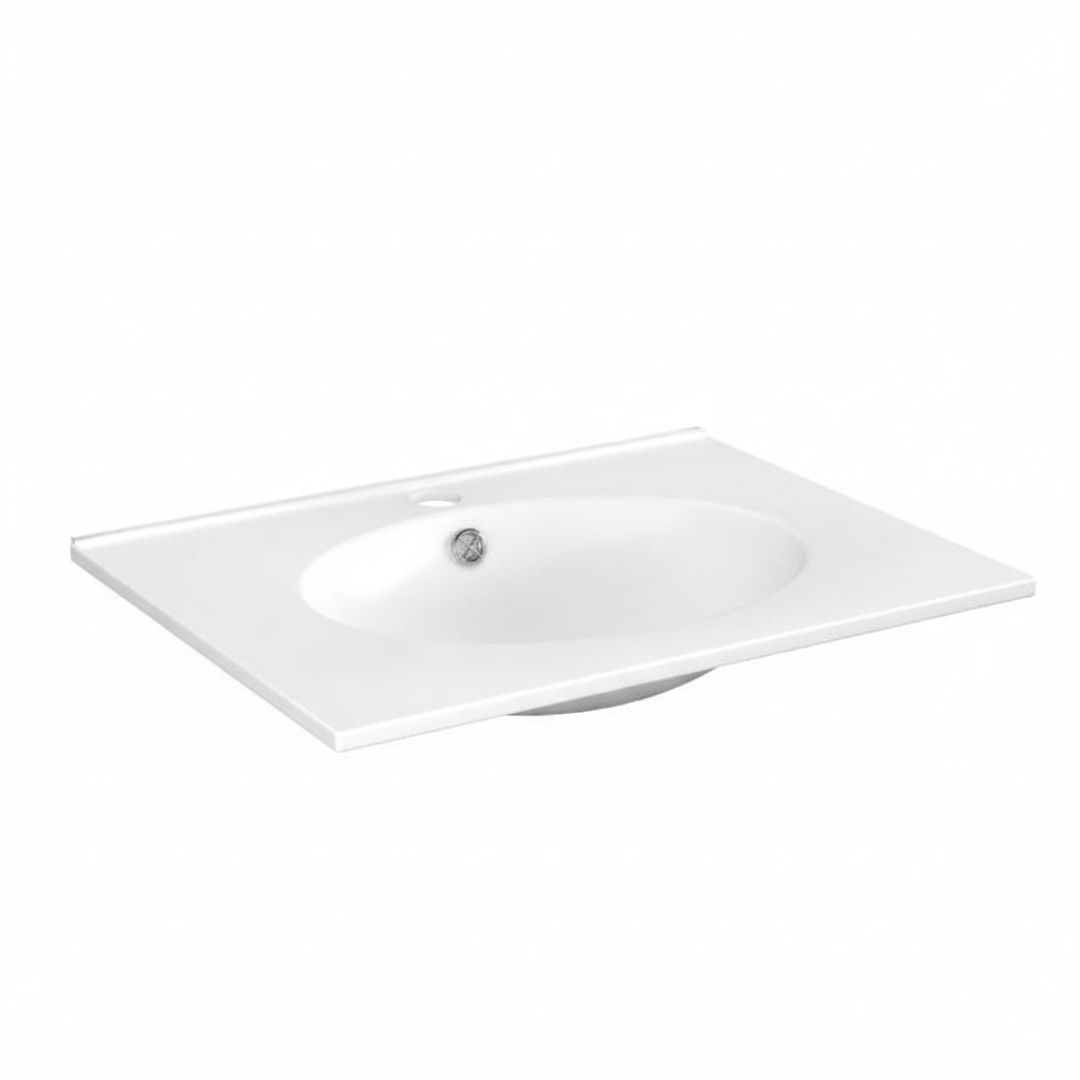 Umywalka wpuszczana MEG 60 cm biała ceramiczna