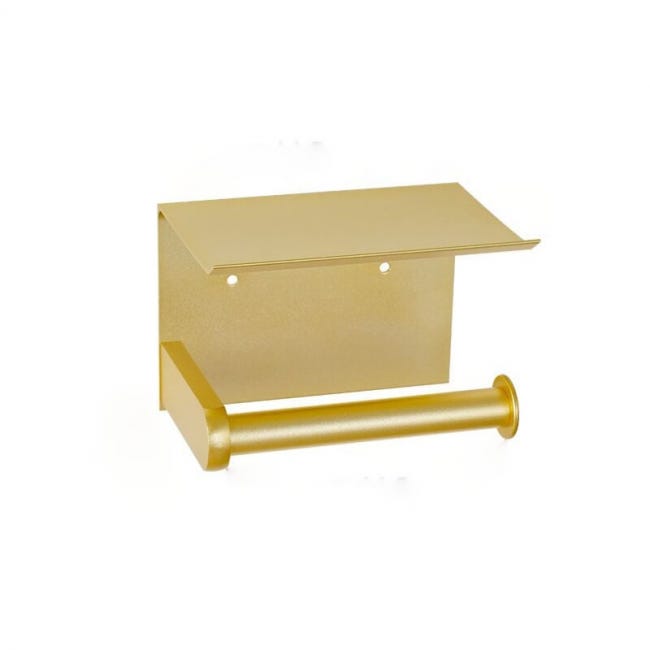 Porte Papier Toilette,SUS304 brossé or avec étagère,accessoires de Porte Papier Toilette,SUS304 brossé or avec étagère,accessoires de