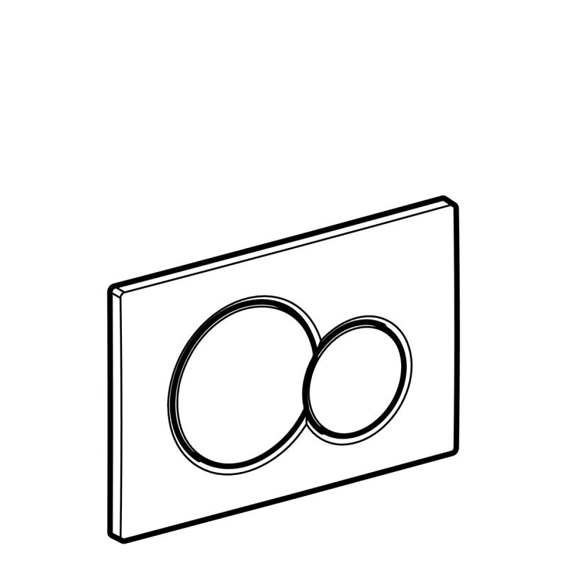 Piastra Di Azionamento Per WC Geberit Sigma 01 - Cromata, Per Cassetta Di Scarico, Doppio Pulsante Nero - Foto 11