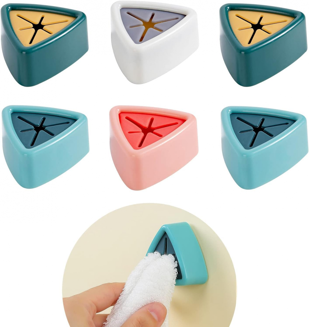 6-częściowy wieszak na ręczniki kuchenne, samoprzylepny wieszak na ręczniki kuchenne, wieszak na ręczniki bez dziurkowania, odpowiedni do kuchni, łaz