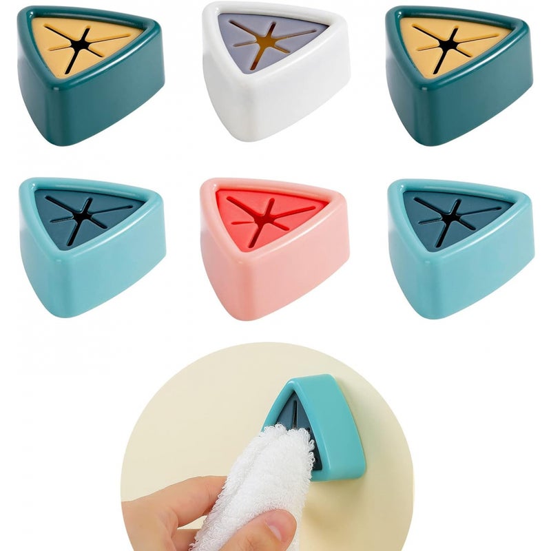 6-częściowy wieszak na ręczniki kuchenne, samoprzylepny wieszak na ręczniki kuchenne, wieszak na ręczniki bez dziurkowania, odpowiedni do kuchni, łaz