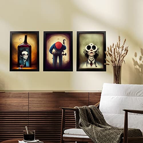 Nacnic Set De 3 Posters Atención Al Estilo De T Burton Ilustraciones De Profesiones Y Oficios Inspiradas En Arte Gótico Y Oscuro Diseño Y A3 Sin Marco - 4
