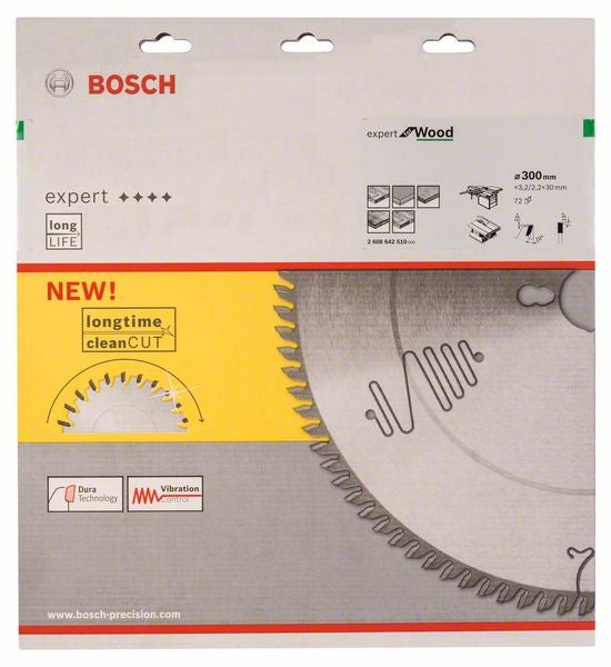 Präzisions-Sägeblatt Für Holz – 300x30 Mm, D48, DI 15°, Für Weich- & Hartholz, MDF, Spanplatten (628051000)