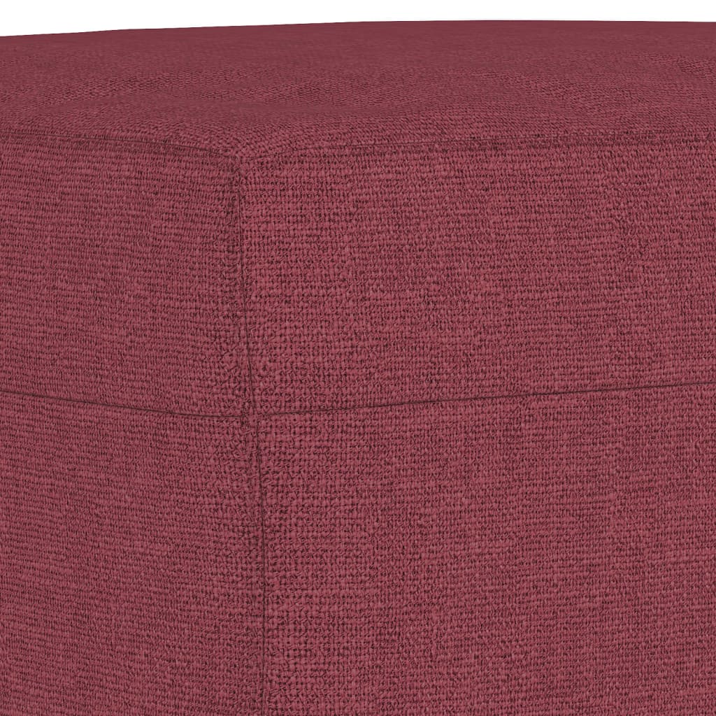 Repousa-pés em tecido vermelho 70x55x41 cm - 5