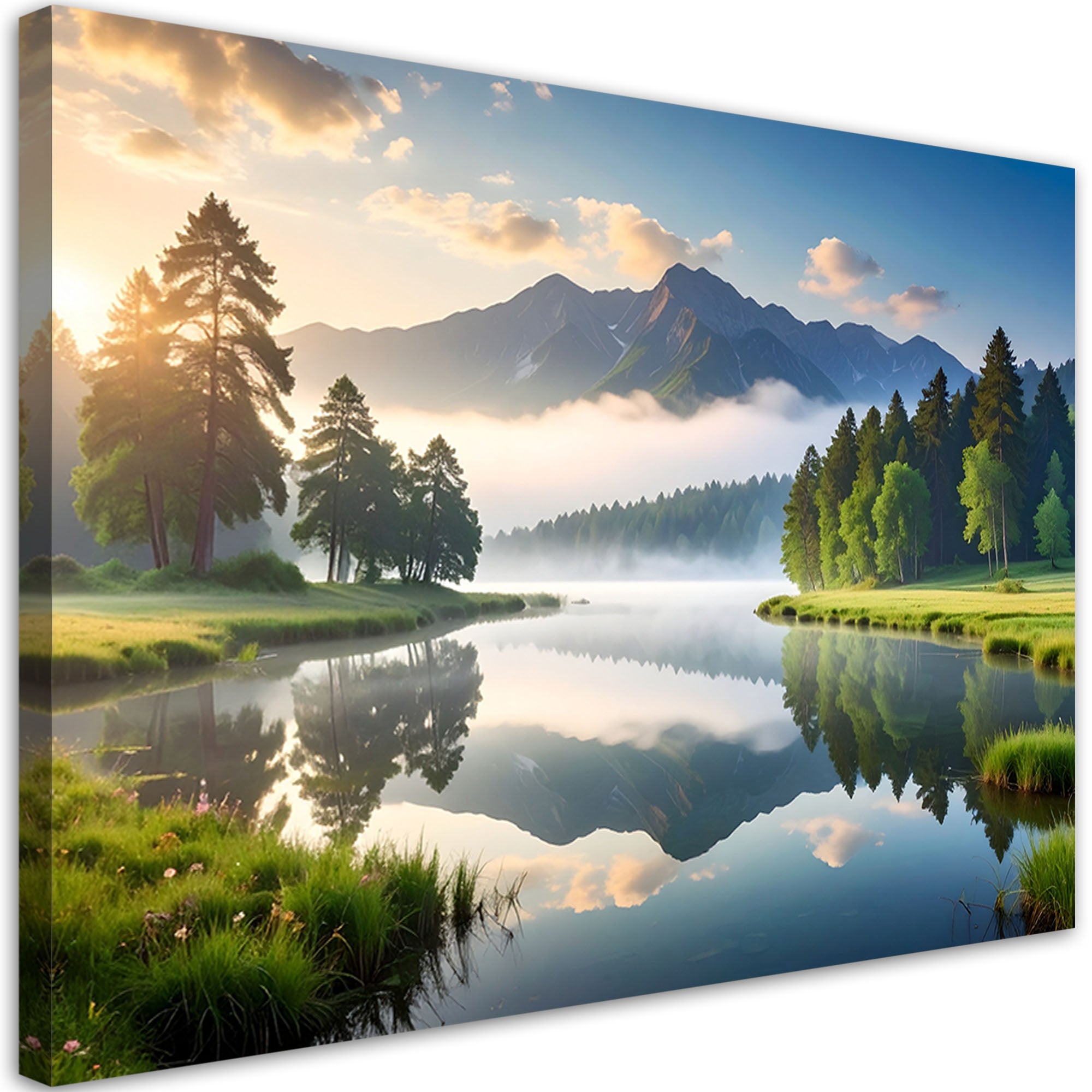 Obraz do salonu sypialni biura, Krajobraz jezioro góry natura 120x80