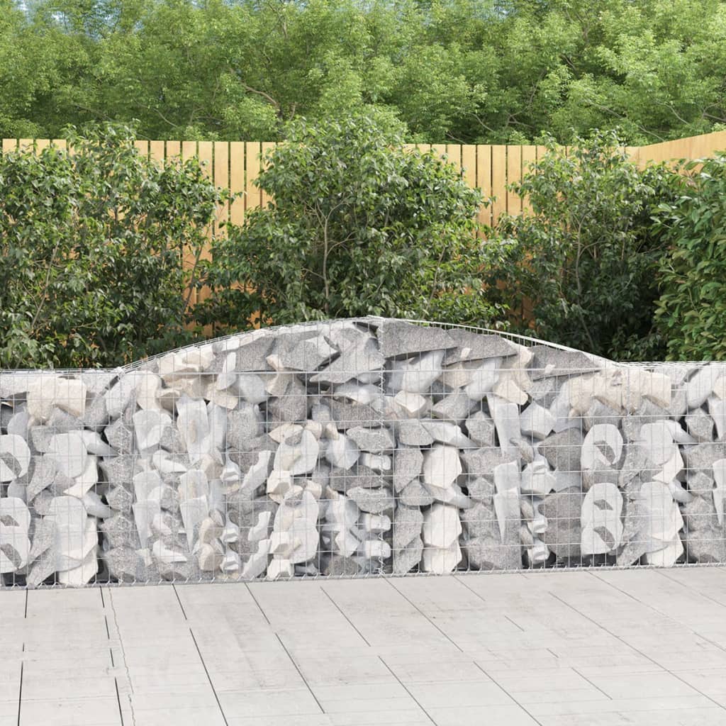 Kosze gabionowe, 15 szt, 400x30x80/100 cm, galwanizowane żelazo vidaXL