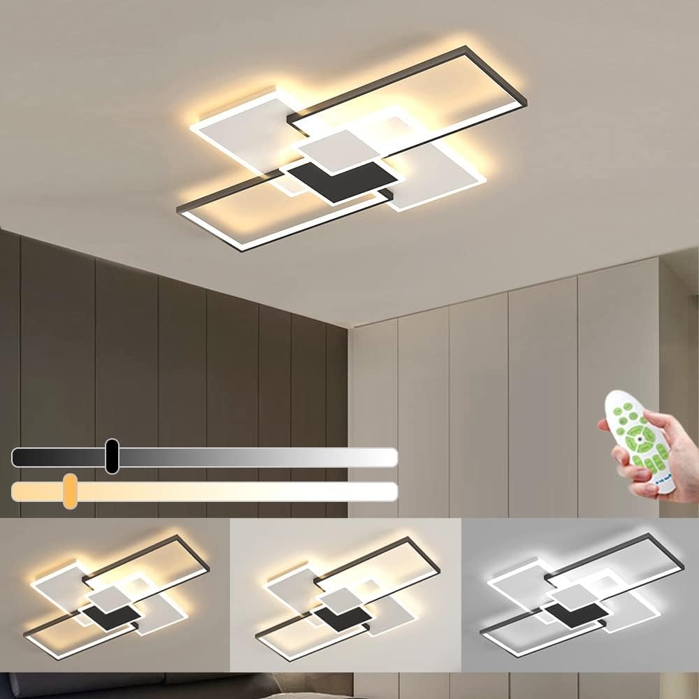 Suspension Moderne Plafonnier LED Lustre Aluminium LED 76W en Forme de Cercle 3 Anneaux - Décoration