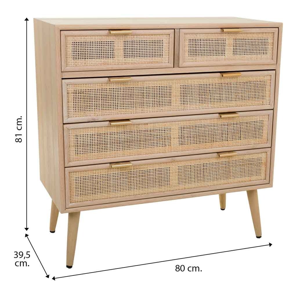 Commode en bois et grille marron 80x39.5x81h - 8