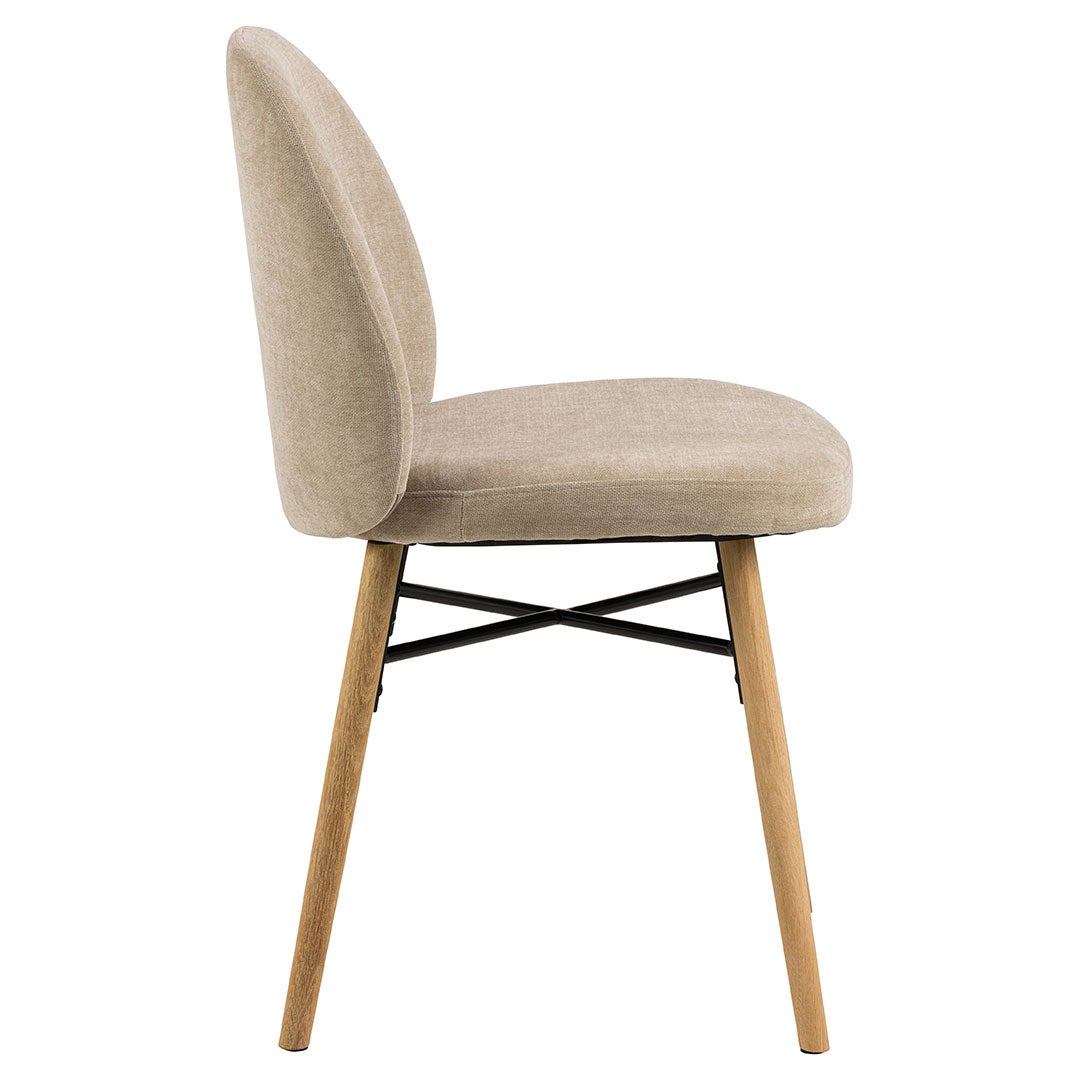 Sophia krzesło stołowe chenille beżowy.