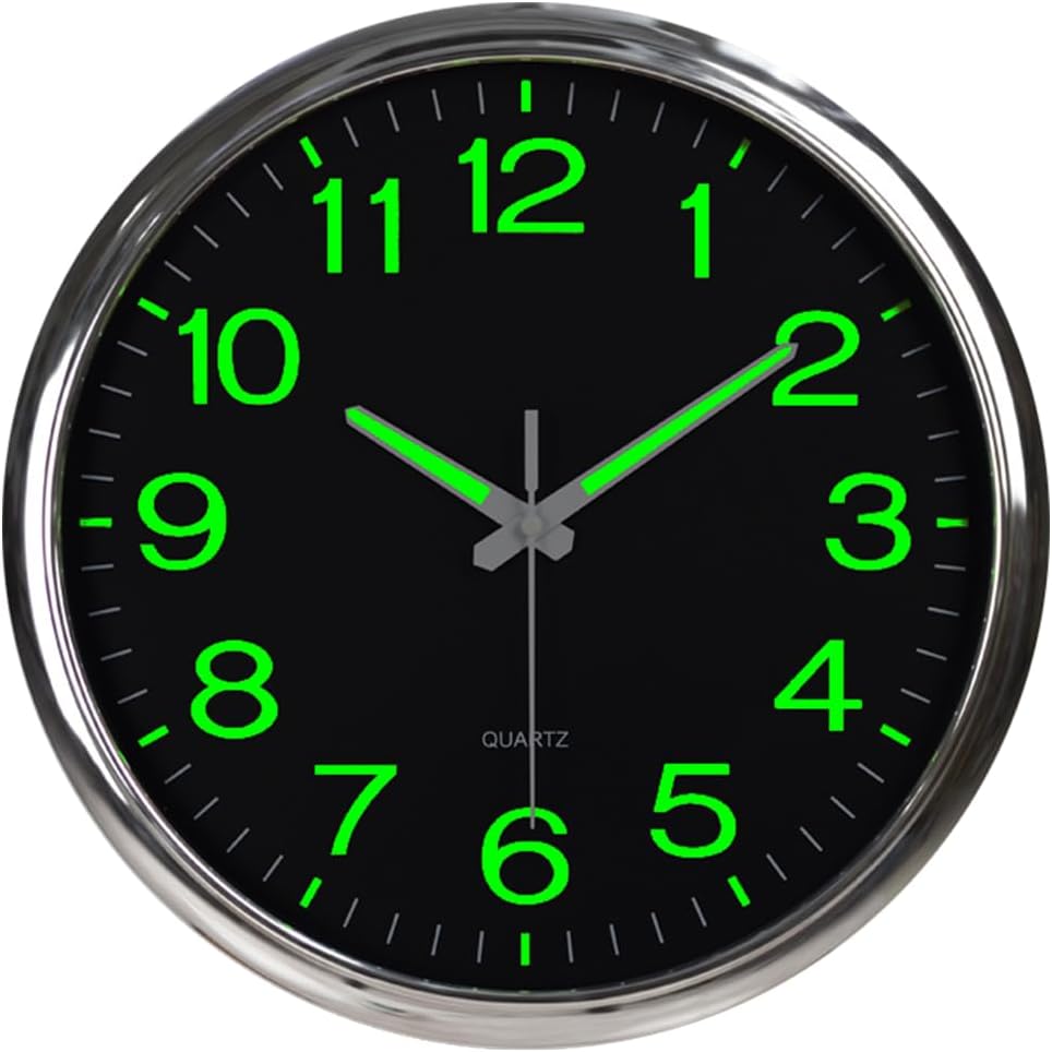 Horloge Murale Warminn 30cm - Silencieuse, Design Moderne - Alimentée Par Pile AA - Pour Salon, Chambre, Bureau