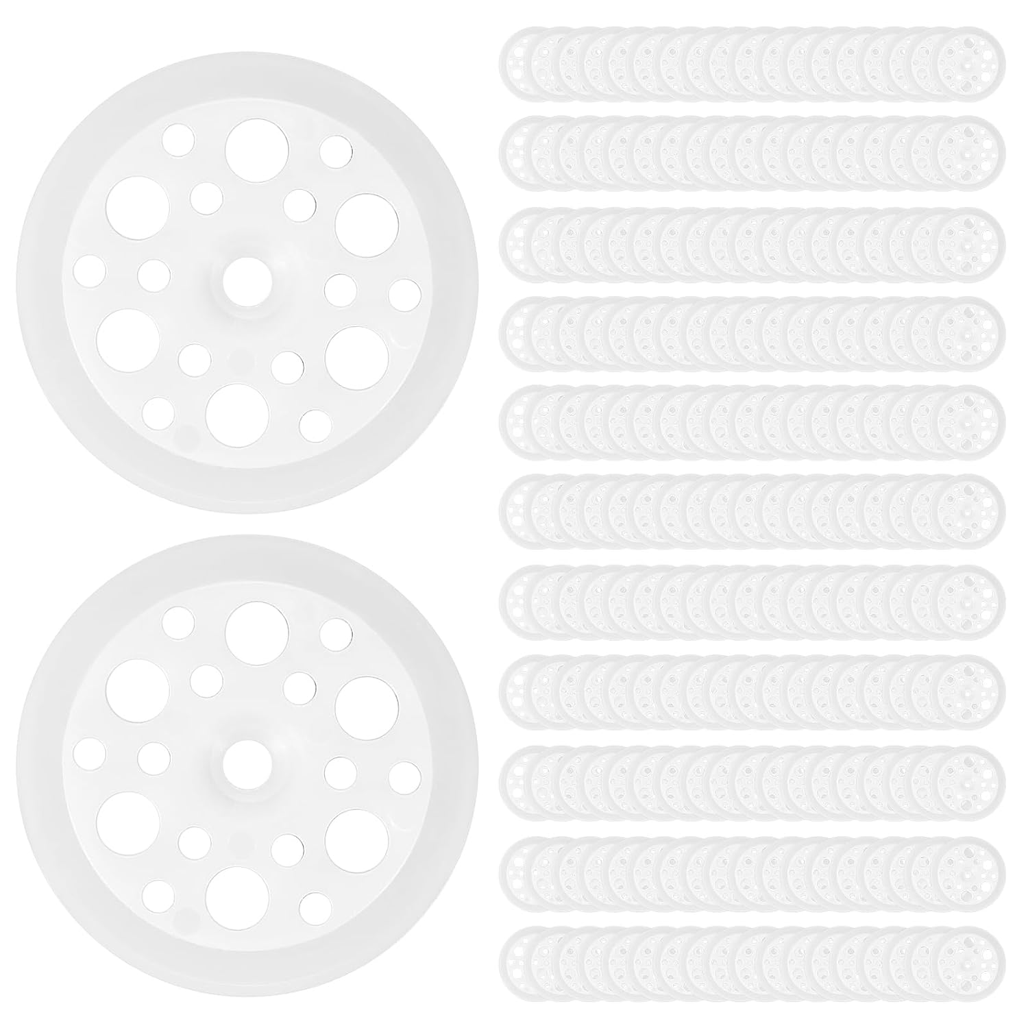 200 szt. plastikowych podkładek płaskich, podkładek izolacyjnych 46 mm, podkładek piankowych do mocowania i podtrzymywania paneli izolacyjnych