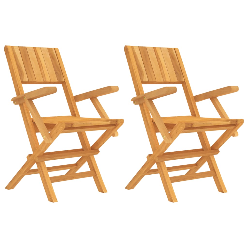 Chaises de jardin pliantes 2 pcs 55x61x90 bois massif teck | Leroy Merlin