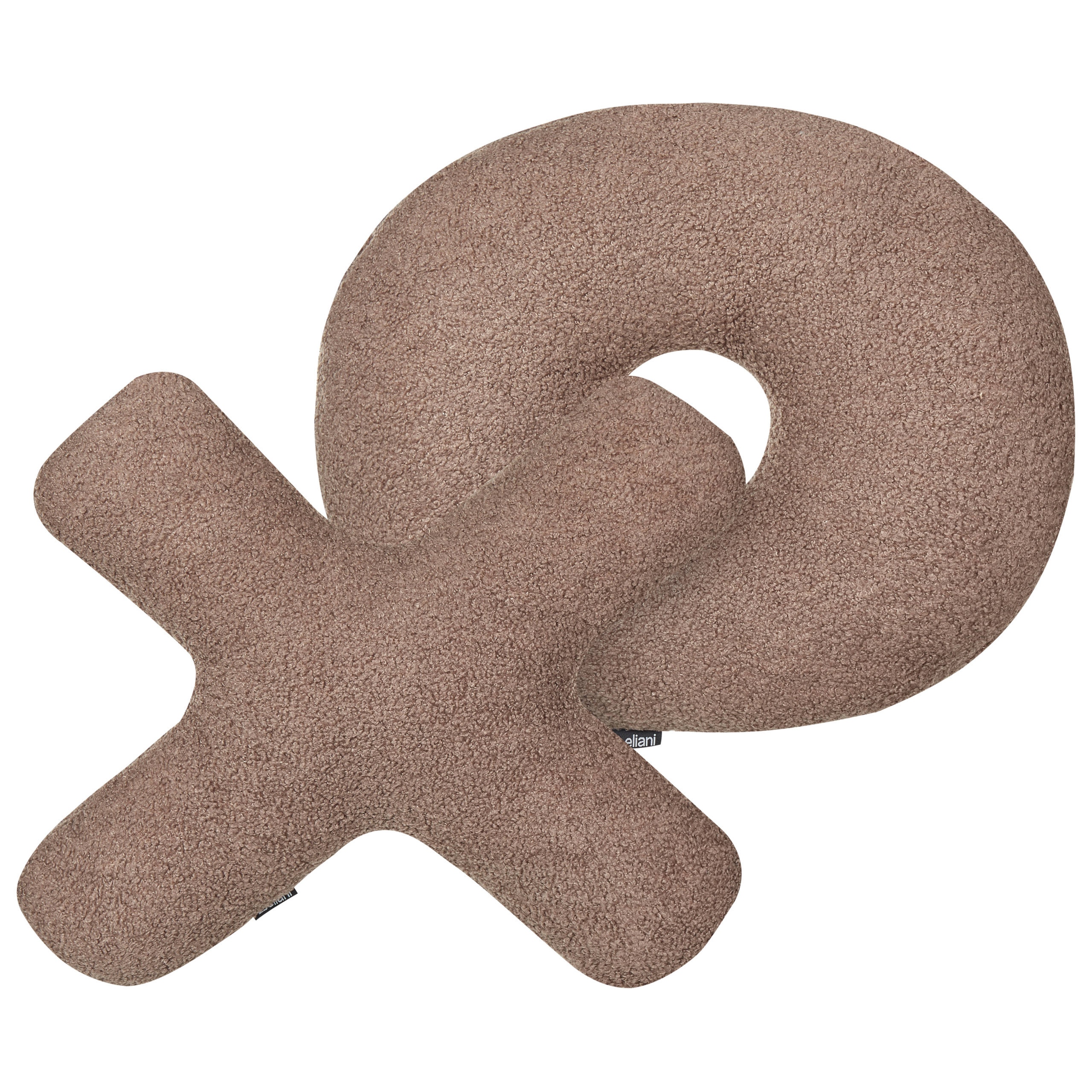 Beliani conjunto de 2 cojines decorativos hesperis bouclé marrón liso