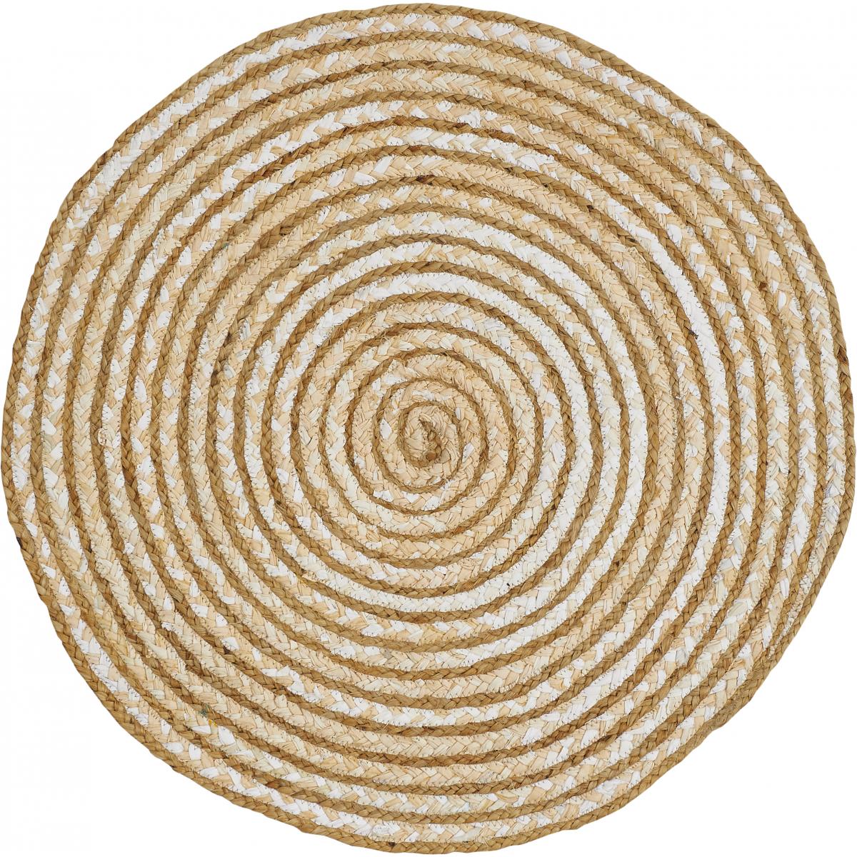 Tapis Rond en Jute <br> Blanc