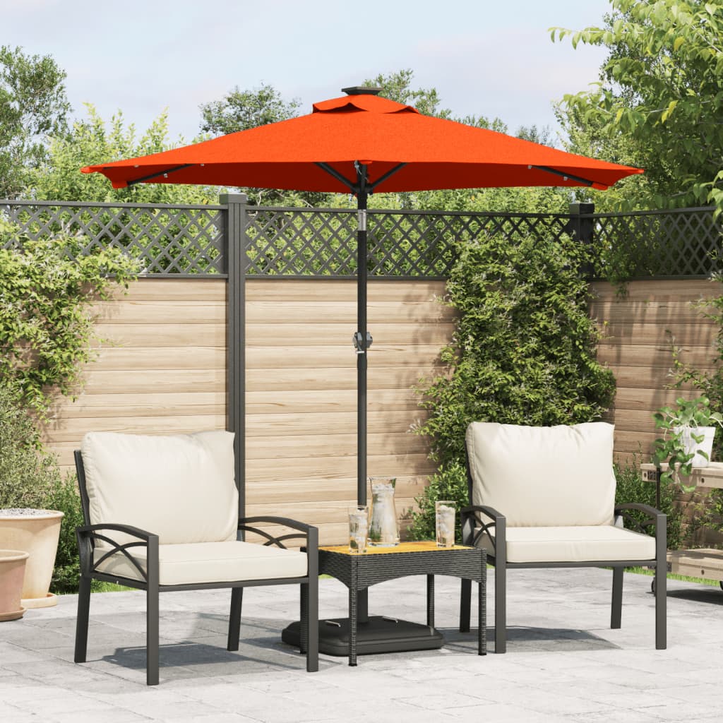 Parasol Rectangulaire KESSER 250x125cm - Housse 2en1 Et Sac Transport - Inclinable 45° - UV Protection - Pour Jardin Et Terrasse