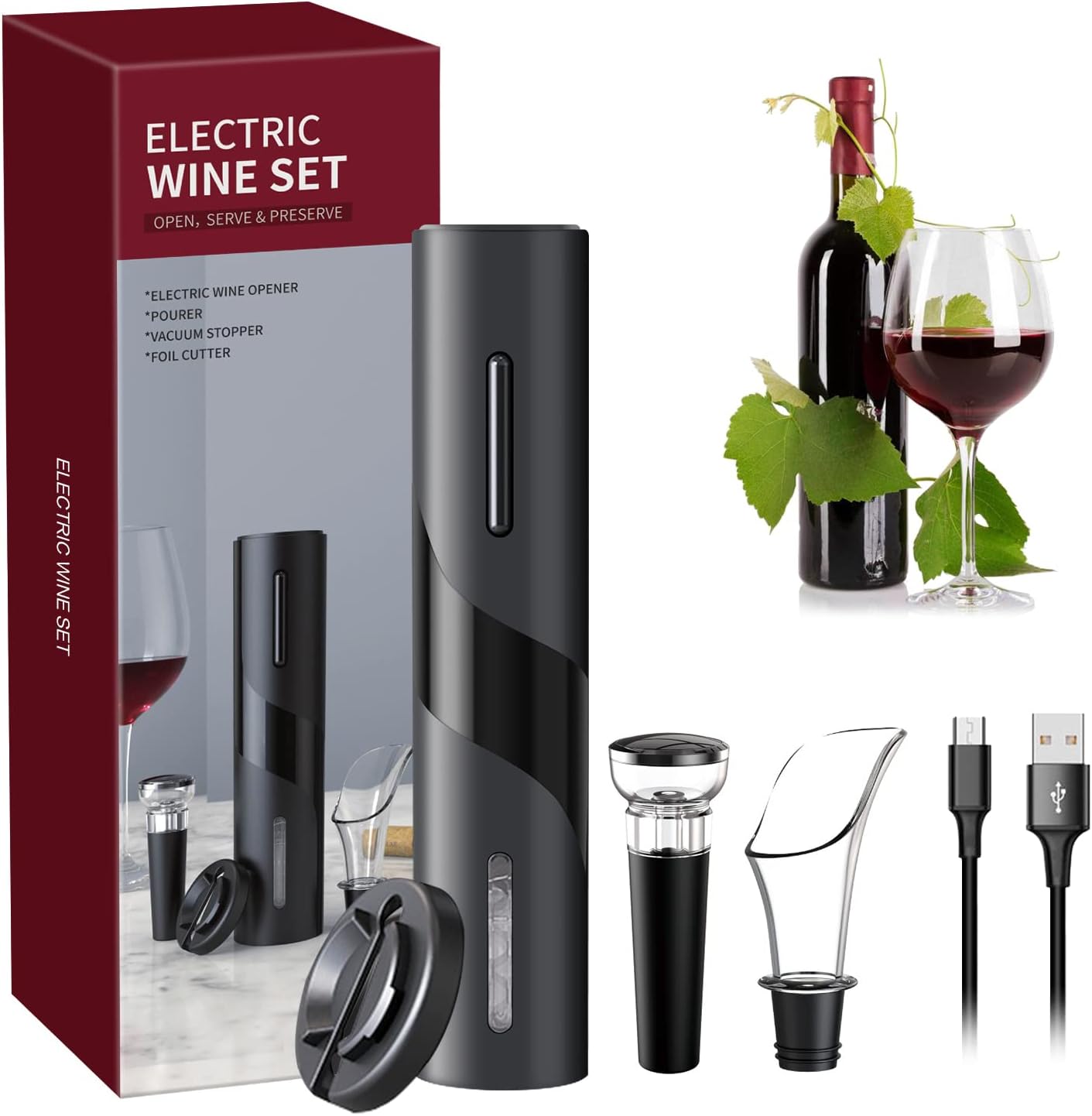 Tire Bouchon lectrique Ouvre Bouteille Professionnel Pour Vin Sans 