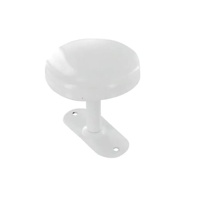 Patère porte manteau mural 1 tête en acier blanc diamètre 65 mm, L. 60 mm