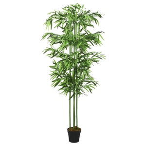 Albero Di Bambù Artificiale – 180 Cm, 1104 Foglie, Vaso Incluso, Verde