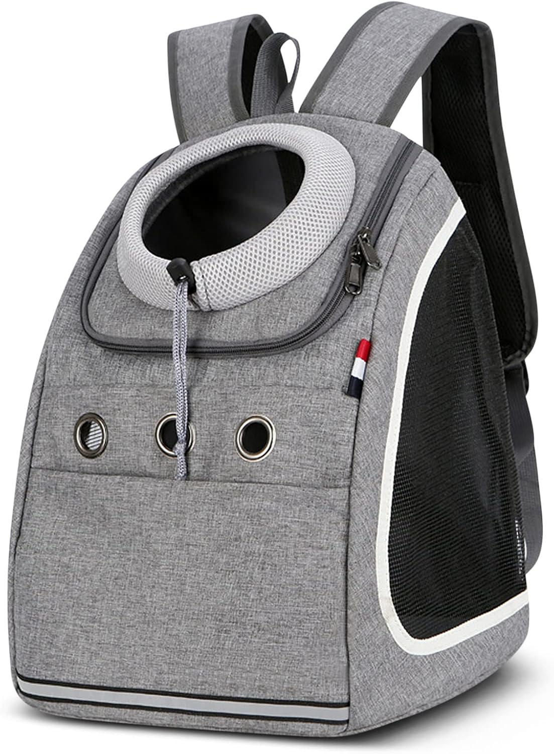 Gris Sac à dos portable pour chien confortable et respirant pour