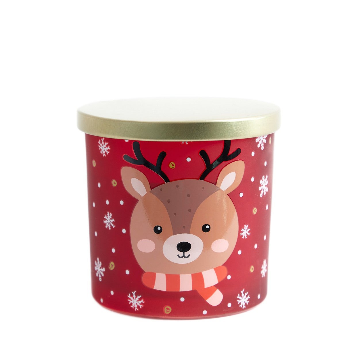 Świeca zapachowa REINDEER z reniferem czerwona 300 g HOMLA