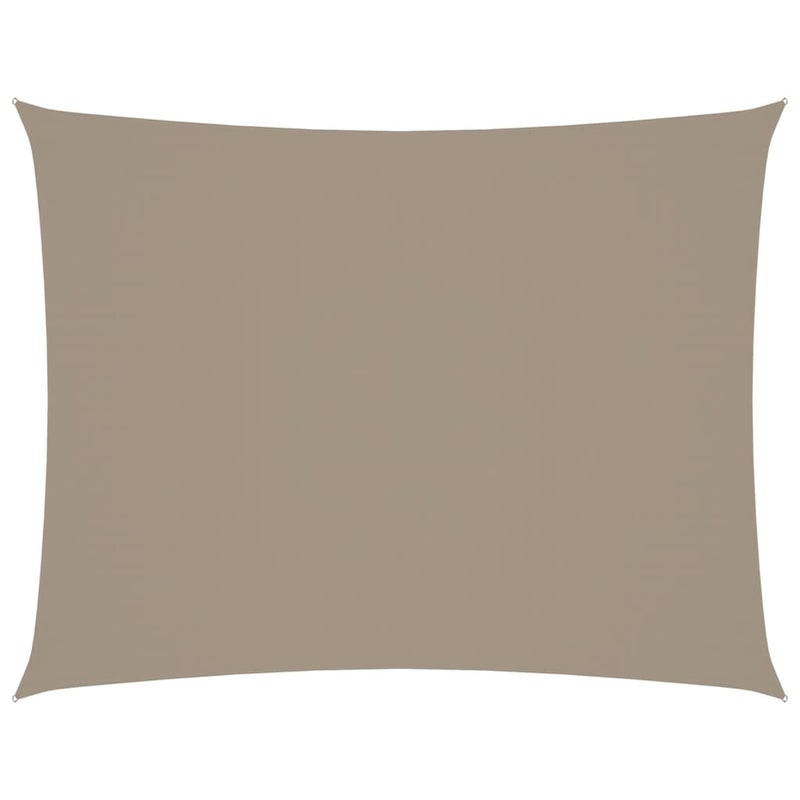 Żagiel przeciwsłoneczny prostokątny z tkaniny Oxford, 3,5 x 4,5 m, kolor taupe