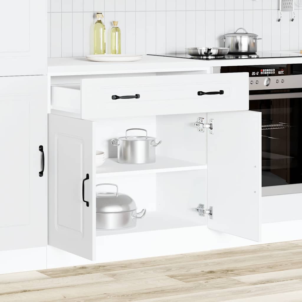 Armoire de cuisine | Meuble de cuisine Kalmar blanc bois d'ingénierie CFW168943 - 3