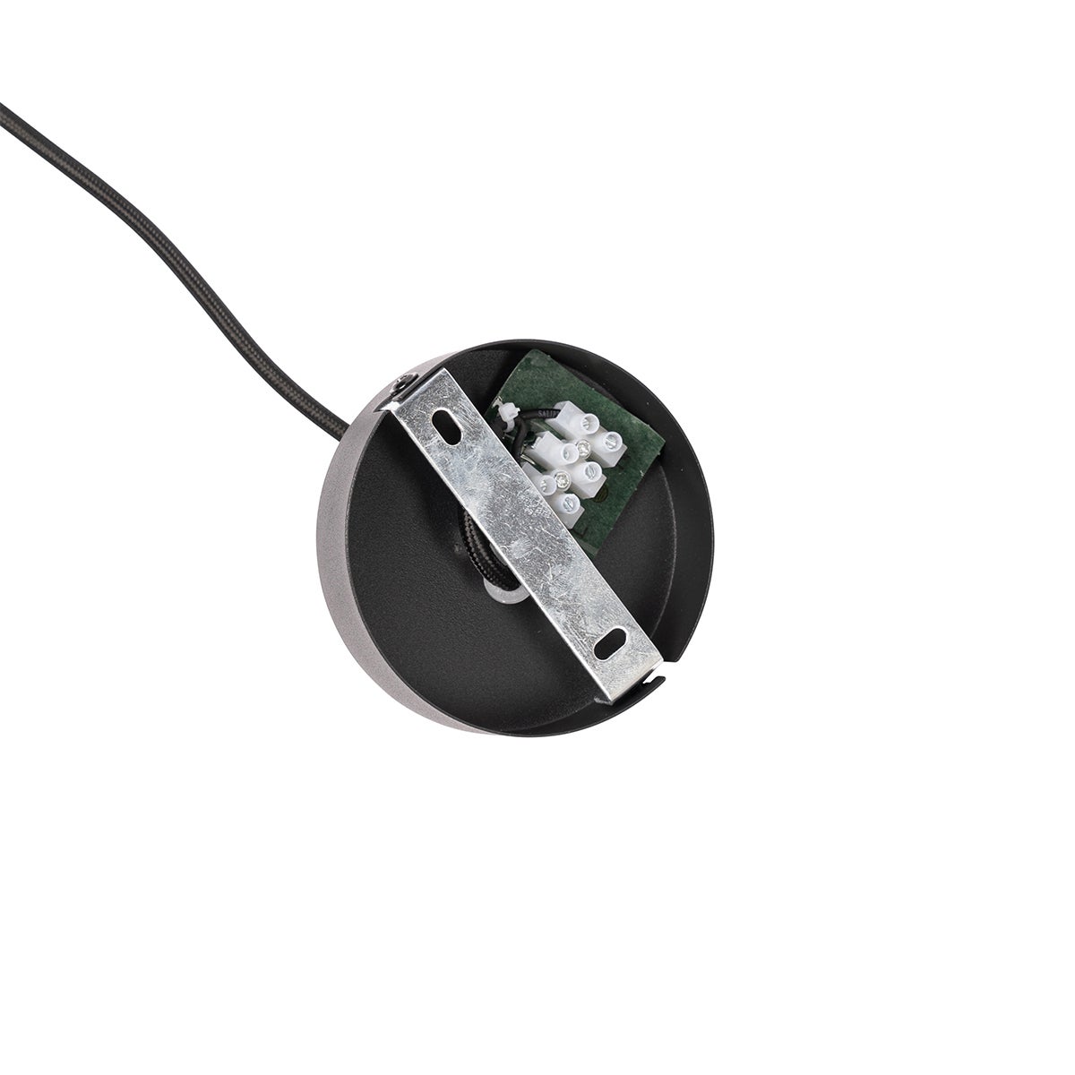 Suspension Art Déco noire avec verre fumé - Bizle - 9