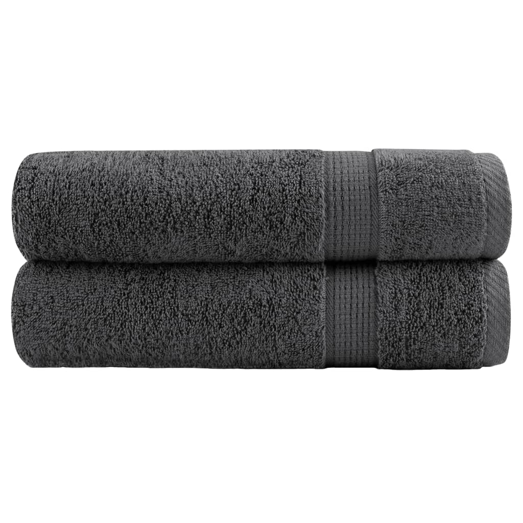 Toallas De Baño Antracita 100x150 Cm | Pack De 4, Algodón 360 Gsm, OEKO-TEX