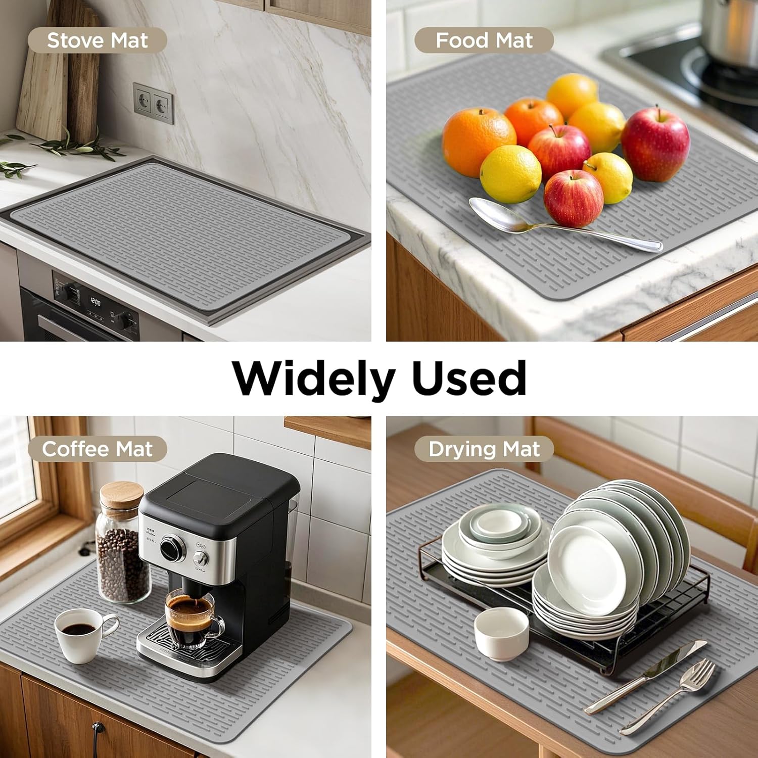 Mata do suszenia naczyń, silikonowa mata odporna na ciepło, mata do zlewu, do przechowywania sztućców i zastawy stołowej 1
