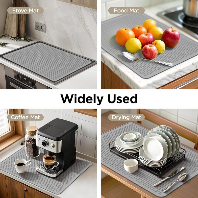 Mata do suszenia naczyń, silikonowa mata odporna na ciepło, mata do zlewu, do przechowywania sztućców i zastawy stołowej 1
