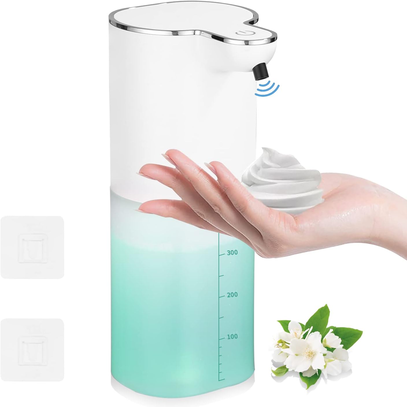 Automatyczny Dozownik Mydła, 400ml Ścienny Automatyczny Dozownik Mydła, z Możliwością Ładowania USB, Wodoodporny IPX5 Bezdotykowy Dozownik Mydła