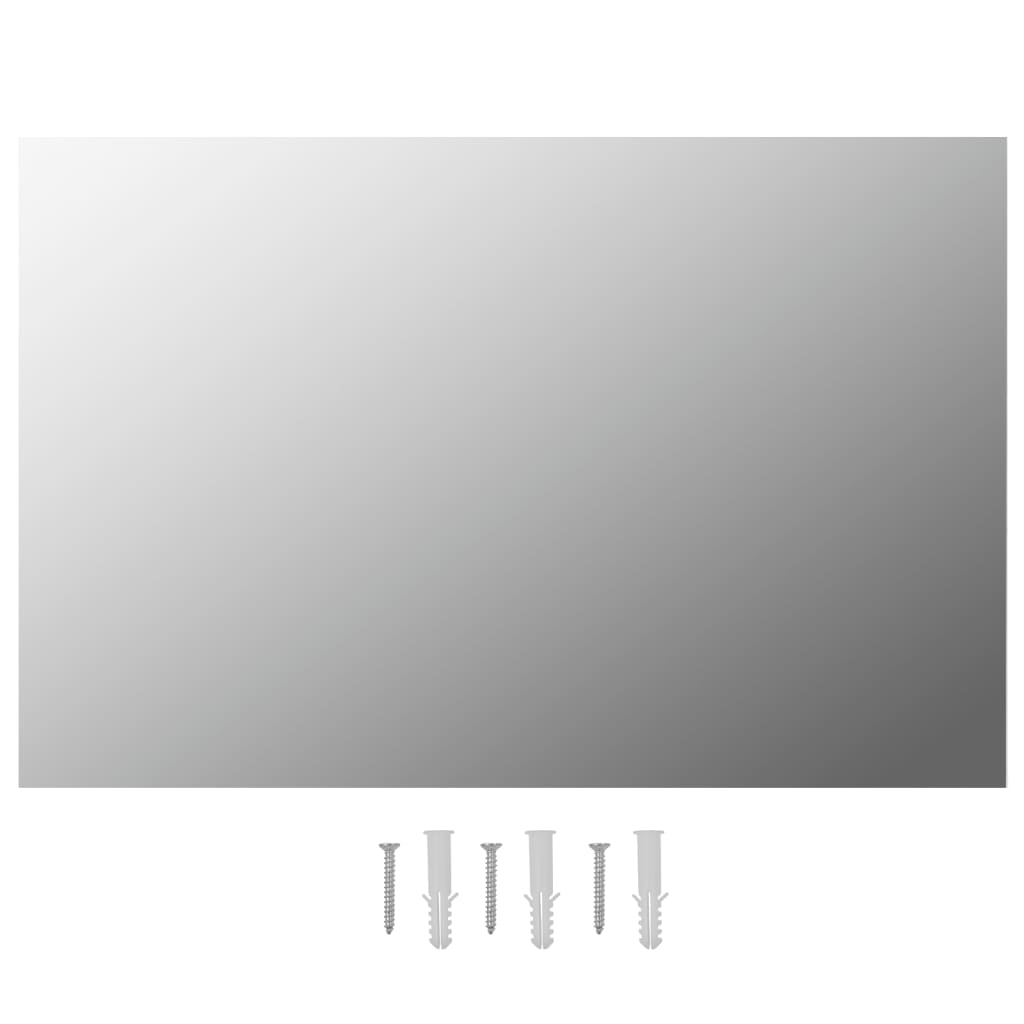 Espejos de pared rectangulares 2 unidades vidrio 60x40 cm