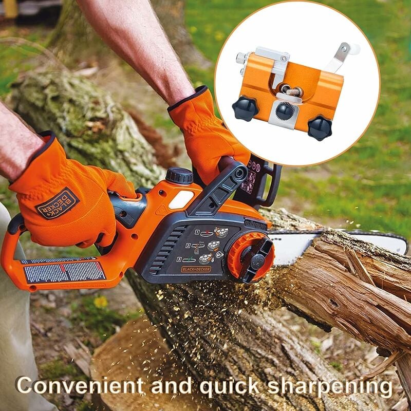 Affûteur de chaîne de tronçonneuse, gabarit d'affûtage de chaîne de tronçonneuse, facile à utiliser, kit d'affûtage de chaîne de tronçonneuse - 5