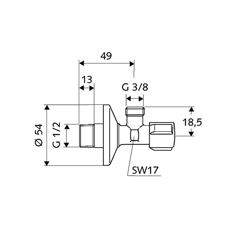 Schell Válvula de ángulo de confort con función de control, clase de flujo A (052120699) - 3