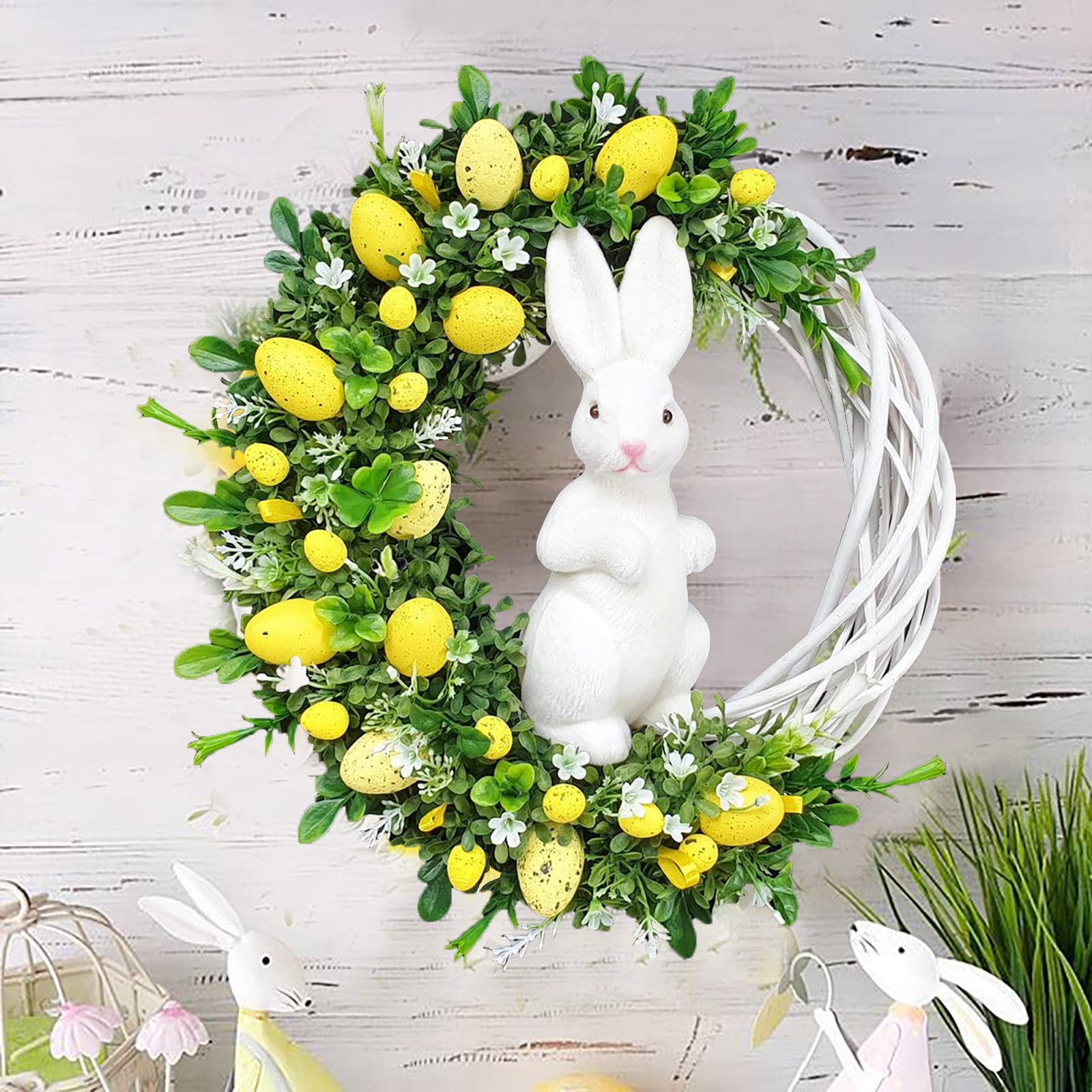 Corona De De Pascua, Corona De Puerta Principal De Pascua, | Cuotas Sin, image size:1600x1600