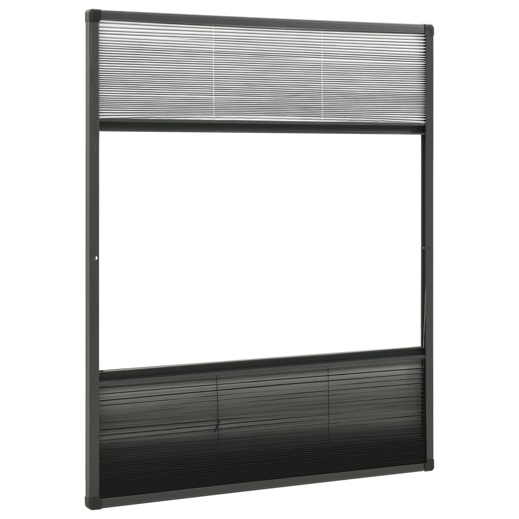 vidaXL Moustiquaire plissée pour fenêtre Aluminium 60x80cm avec auvent - 4