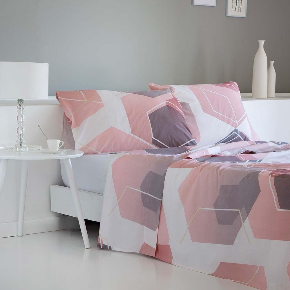 COTTON ARTean Juego de sábanas ANA NUDE algodón poliéster NUDE Cama