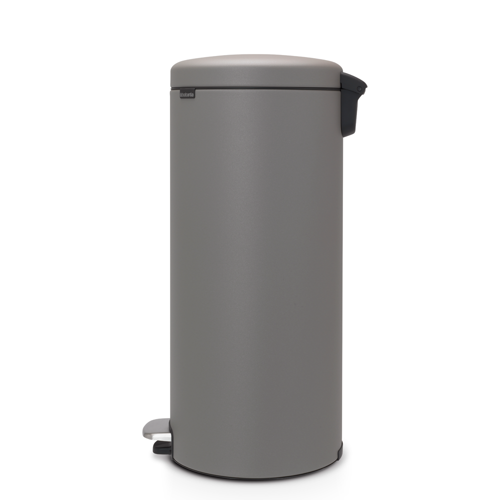 Brabantia NewIcon Balde de Pedal, 30 litros, Fecho Suave, Balde Interior Plástico - Mineral Concrete Grey - 4